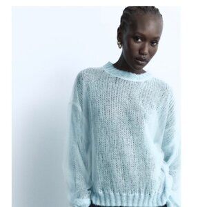 Zara Tulle Knit sweater Size S, NWOT